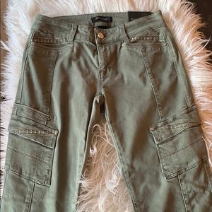 WHBM olive green cargo pant